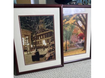Pair Of Framed Scenes Of Boston, MA (LR)