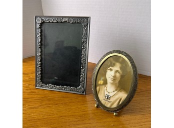 Pair Of Ornate Metal Photo Frames (LR)