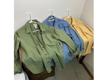 Three L.L.Bean BeanFlex Twill Shirts (BR)