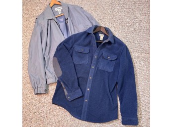 Two Vintage Blue L.L. Bean Men’s Button-Downs, Size M And L (BSMT)