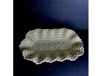 Lace-Impressed Ceramic Dish (Kitchen)