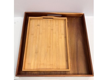 Two Wooden Serving Trays (Kitchen)