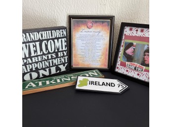 Mixed Hanging Lot - Iconic Triple Dog Dare' And Decorative Items (LR)