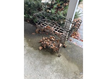 Wrought Iron Two-Tier Plant Stand (Porch)