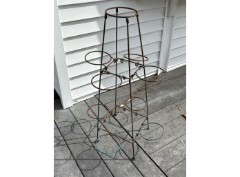 Vintage Wrought Iron Multi-Tier Plant Stand (Deck)