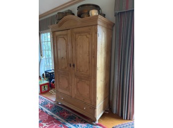 Large Solid Pine Entertainment Armoire, 46'W x 26'D x74'H - Content Not Included