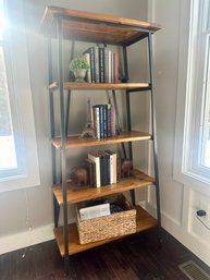 Pottery Barn Wood & Metal Standing Bookcase (MB)