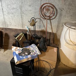 Outdoor And Gardening Lot Including Solar Lights, Glass Gazing Globe, Lawn Decor, & More! (Basement 1)