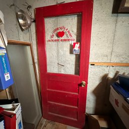 Cool Vintage Red Painted Door 'The Store With A Heart In The Heart Of Greenfield' (Basement 2)