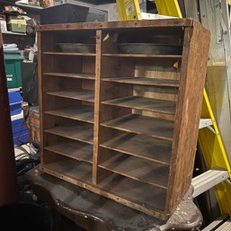 Vintage Wooden Table Talk Pie Case (basement)