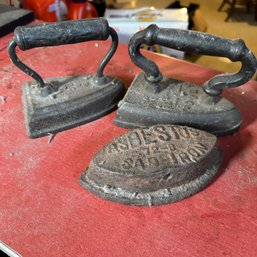 Trio Of Vintage Sad Irons (Basement 2)