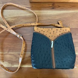 Genuine Ostrich Leather Bag, Made In Italy (up2 Closet)