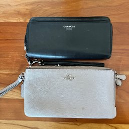 Two Leather Coach Wristlets (see Notes) (up 2 Closet)