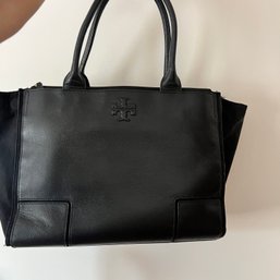Tory Burch Ella Canvas And Leather Tote Bag (up2 Closet)