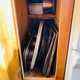Small Lot Of Muffin Pans, Baking Sheets And More (Kitchen Bottom Cabinet Right Of Stove)