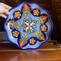 Artist Signed Handpainted Ceramic Plate, Made In Mexico (Attic)