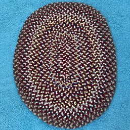 Vintage Handmade Braided Rug -  Browns & Reds (BlueBR)