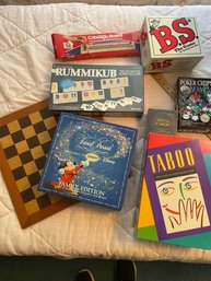 Lot Of Board Games - Checkers Taboo Trivial Pursuit Disney Edition & More! (BlueBR)