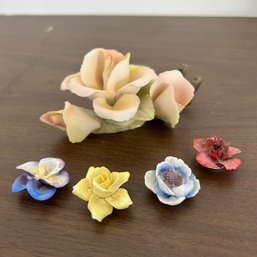 Bone China Florals With Limoges Shell Dish (chip In Dish) (Garage)