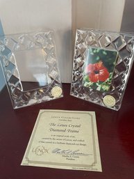 Pair Of New Cut Crystal Lenox Petite Frames (BlueBR)