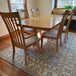 Dining Table With Six Chairs And Extension Leaf (DR)