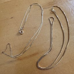 Pair Of 14K Gold Necklace Chains (*85803* - DR)