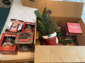 Lot Of Christmas Budweiser Steins And Other Xmas Decor 49879