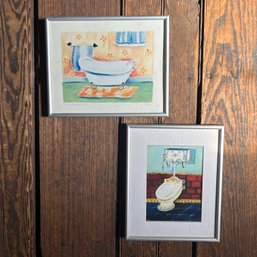 Small Framed Bathroom Art (attic)