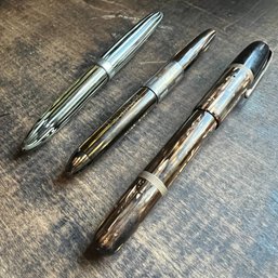 Trio Of Vintage Pens With 14K Gold Nibs