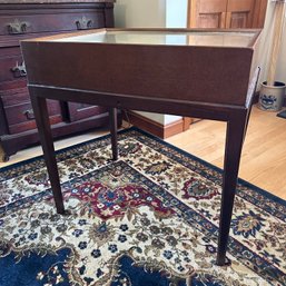 Glass & Wood Display Case - Leg Needs To Be Re-Attached (Entry)