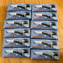 Twelve Eagle Eye III 5' Closed Stainless Steel Blade Pocket Knives (LR)