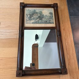 Vintage Mirror With 'American Homestead Summer' Currier & Ives (LR)