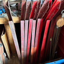 Large Lot Of Steel Staging Brackets (Shed)