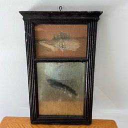 Older Vintage Mirror With Painted Scene (Garage)