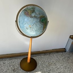 Vintage Replogle Land And Sea Globe On Stand (Garage)