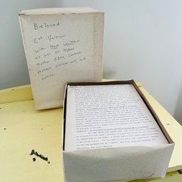 'Beloved' Second Version Typed Manuscript With Handwritten Author Edits