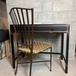 Pottery Barn Desk & Chair With Upholstered Seat (BSMT)