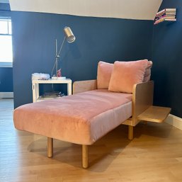 Inside Weather Modern Pink Chaise With Pillow And Book Rest (Lib)