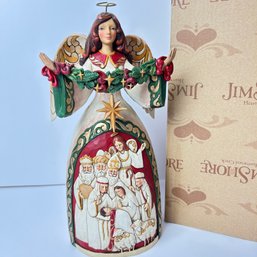Jim Shore 'Star Of Wonder' Angel W/ Nativity Scene Figurine (AM)