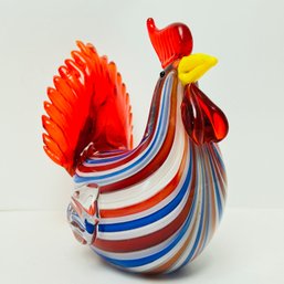 Beautiful Pride Of American Striped Glass Rooster (MW)