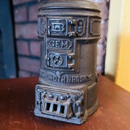 Small Cast Iron Gem Heaters Coin Bank (RL)