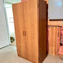 16'x60'x30' Storage Closet / Bowed Shelves & Back Noted (BSMT1)