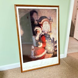 25'x37' Framed Print Of 'old Kris' By NC Wyeth, Water Damage Noted (BSMT2)