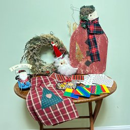 Christmas Snowman, Towel, Wreath, Coasters & Super Cute Owl (BSMT2)