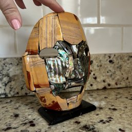 Mayan Warrior Mother Of Pearl Burial Mask (DR)