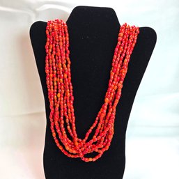 Vintage Eight Strand Beaded Necklace From Africa