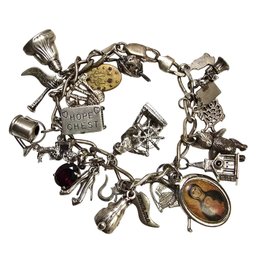 Vintage Sterling Silver Charm Bracelet