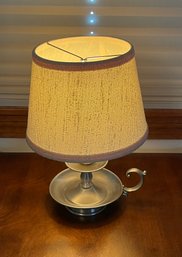 Colonial Style Pewter Finish Table Lamp