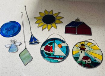 Grouping Of Stained Glass & Decor