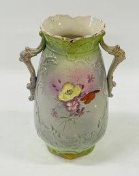 Large Antique English Transfer Ware Vase